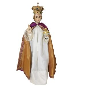 Vintage 1949 Paladini Statuary Infant Jesus of Prague 12" Statue with Vestments